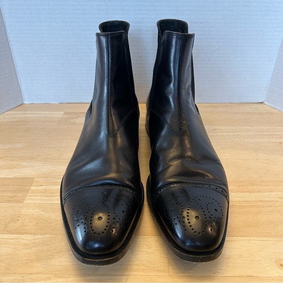 Prada Black Leather Chelsea Boots with Elastic Panels/Mens/Size UK 10/US 11 - Picture 3 of 10